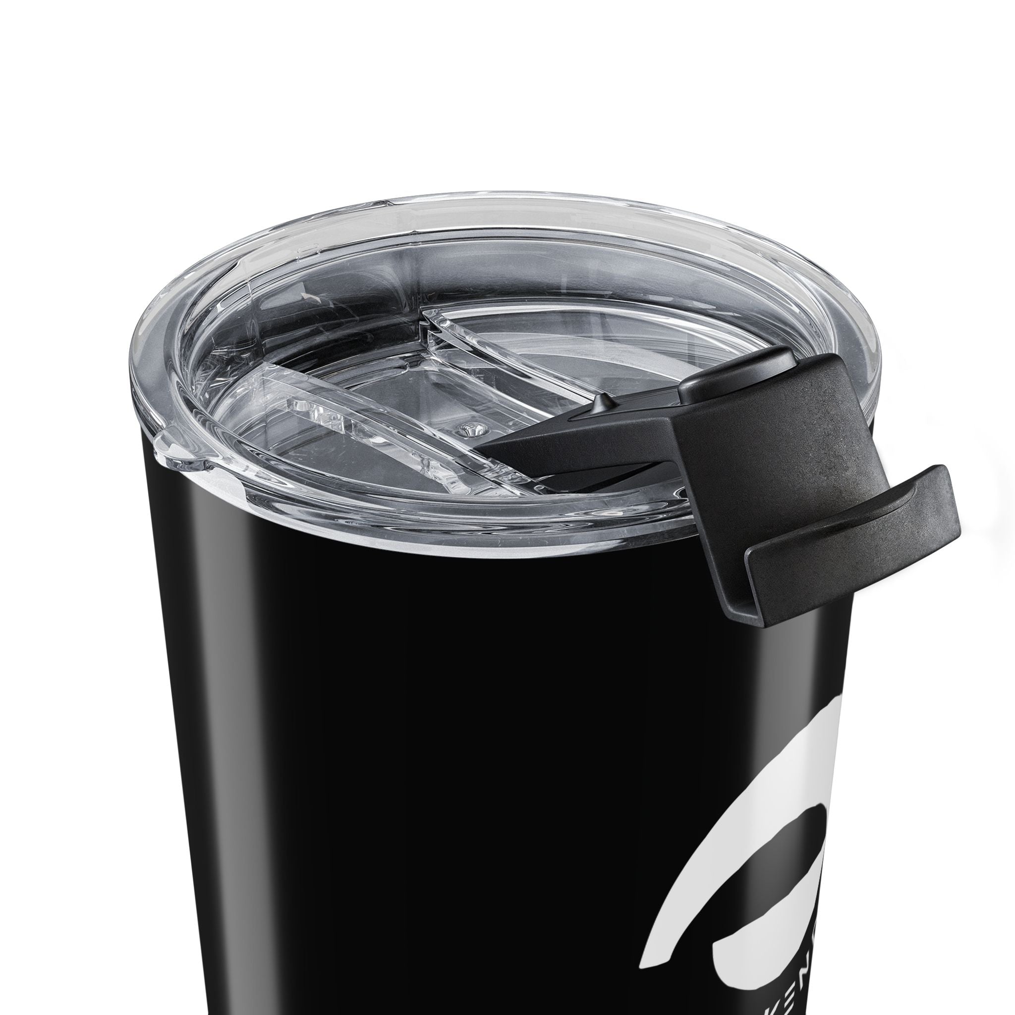 20oz Insulated Tumbler with Minimalist KENDELL Logo — Black Stainless Travel Cup