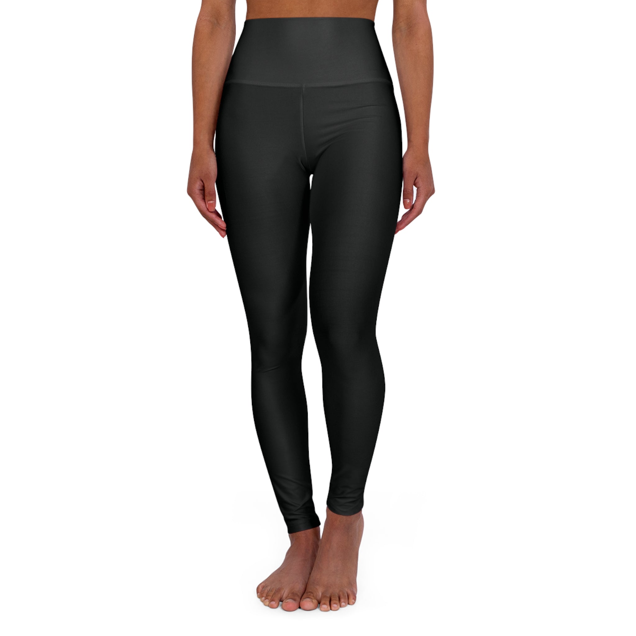 KENDELL High-Waisted Yoga Leggings with Vertical 'POWER' Side Print – Fitness & Athleisure