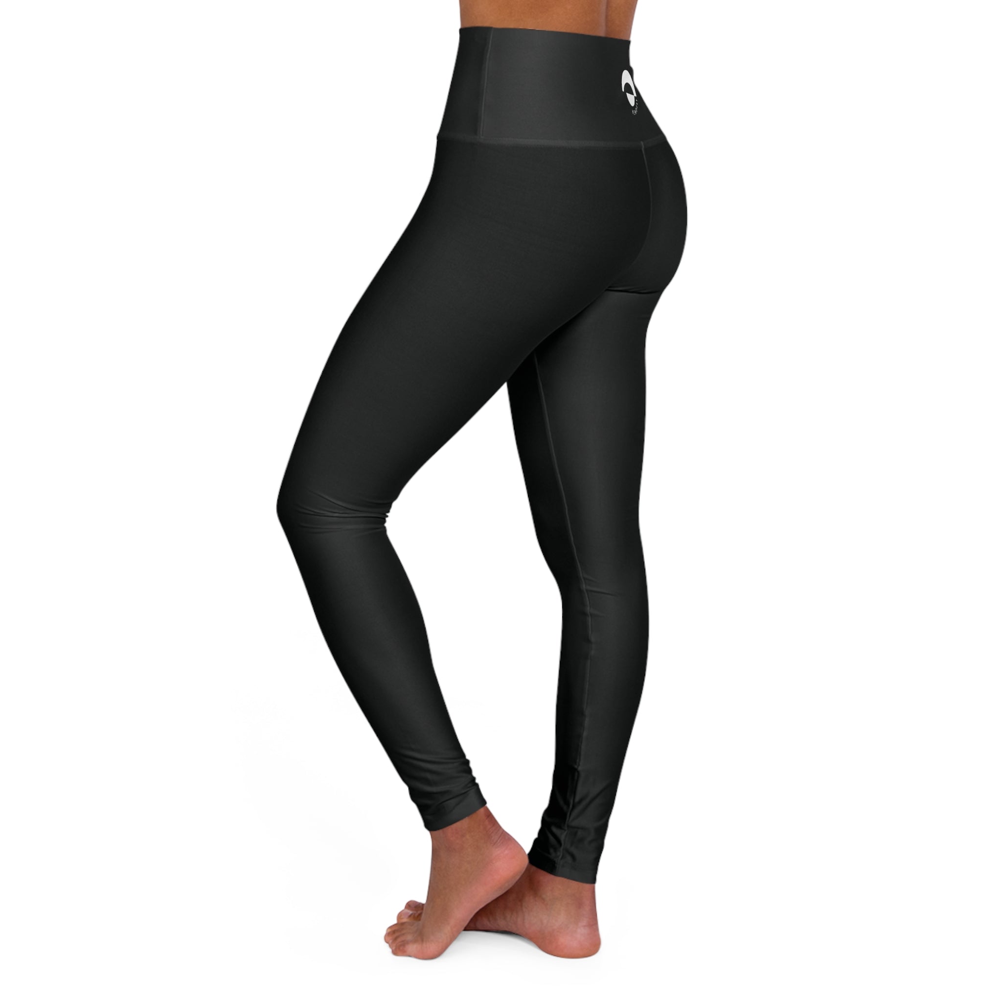 KENDELL High-Waisted Yoga Leggings with Vertical 'POWER' Side Print – Fitness & Athleisure