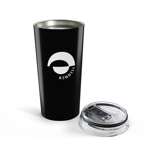 20oz Insulated Tumbler with Minimalist KENDELL Logo — Black Stainless Travel Cup