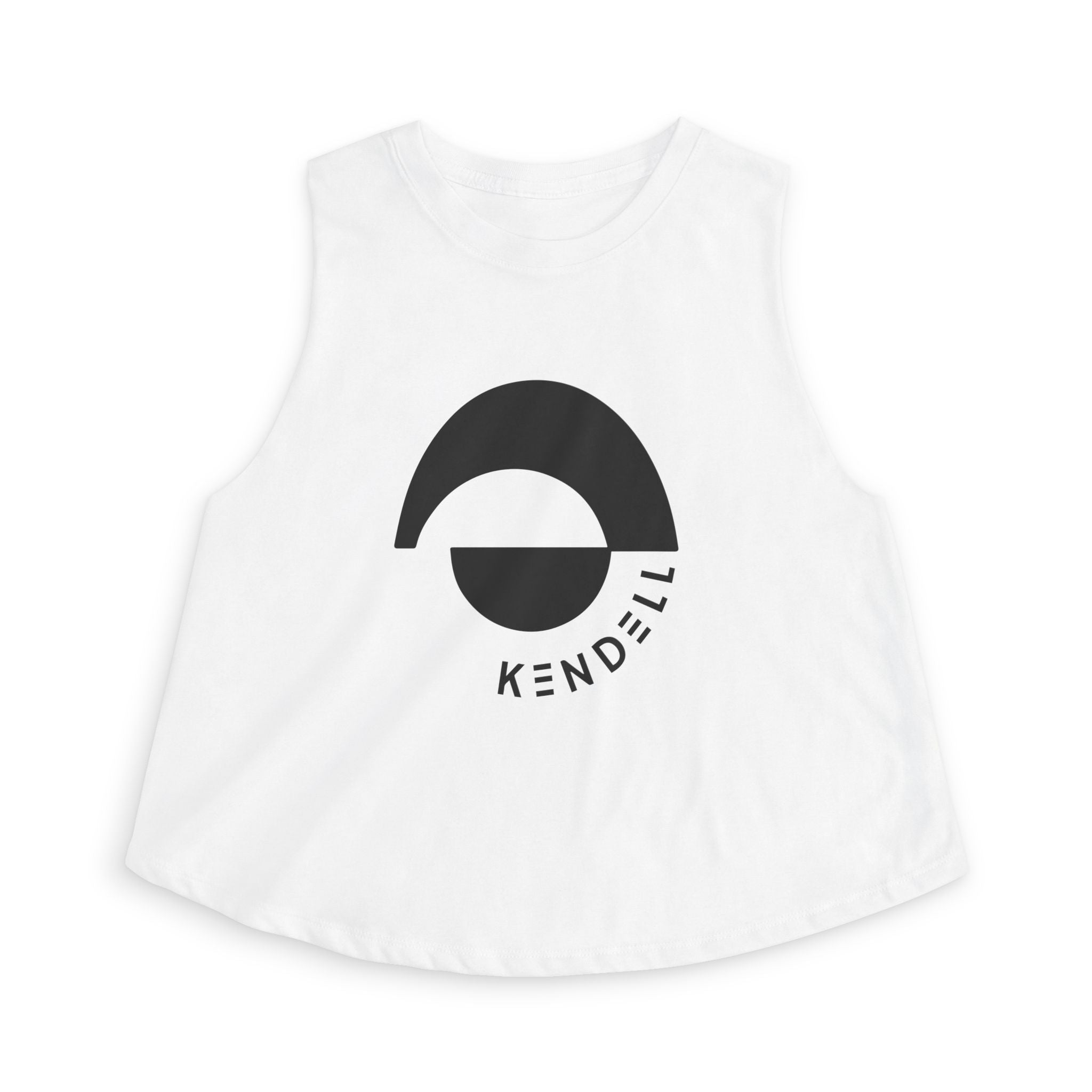 Kendell Minimal Logo Crop Top - Women's Casual Graphic Tank