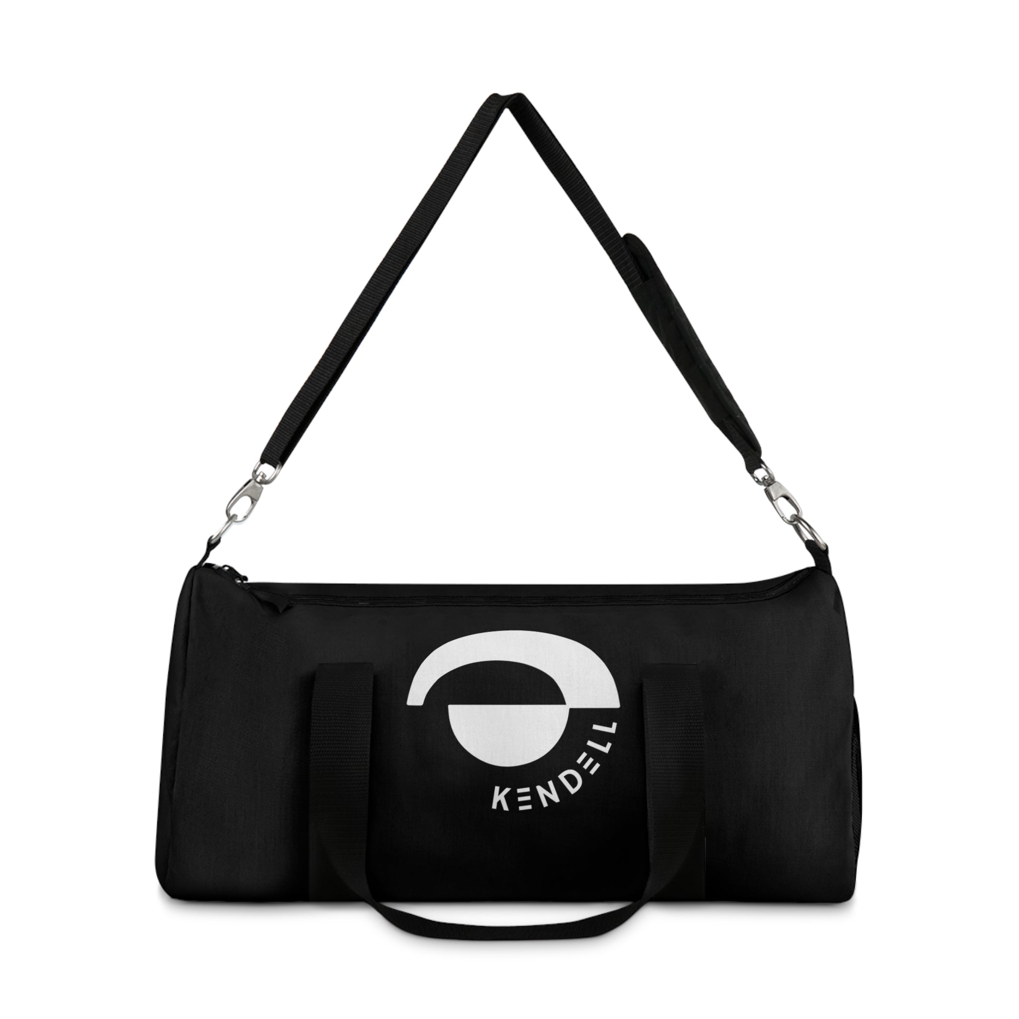 KENDELL Logo Black Duffel Bag - Travel Gym Weekender